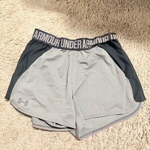 Under Armour Women's Gray and Black Shorts